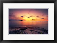Framed Sunset Over the St. Lawrence River