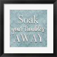 Teal Bath Vibes 2 Framed Print