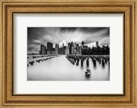 Framed Lower Manhattan Monochrome