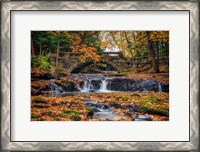 Framed Autumn at the Stone Bridge