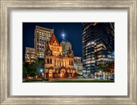 Framed Trinity Church at Night