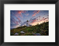 Framed Red Skies At Pemaquid Point