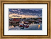 Framed Dawn in the Harbor