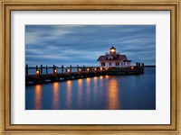Framed Twilight at Roanoke Marshes Lighthouse