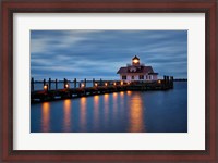 Framed Twilight at Roanoke Marshes Lighthouse