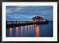 Framed Twilight at Roanoke Marshes Lighthouse