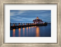 Framed Twilight at Roanoke Marshes Lighthouse