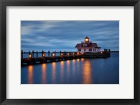 Framed Twilight at Roanoke Marshes Lighthouse