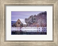 Framed Winter at the Old Stone Church