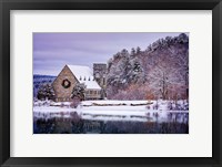 Framed Winter at the Old Stone Church