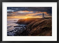 Framed Sunset at Yaquina Head Lighthouse