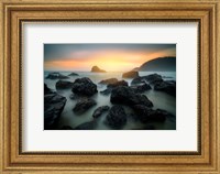 Framed Misty Sunset on Indian Beach