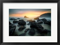 Framed Misty Sunset on Indian Beach