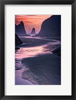 Framed Last Light on Bandon Beach