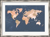 Framed Mindfully Marbled Map