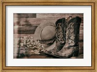 Framed Cowboy Boots III