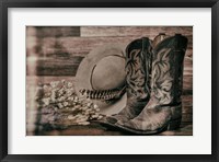 Framed Cowboy Boots III