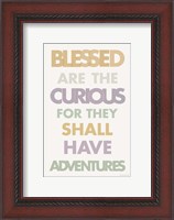 Framed Blessed are the Curious II Pastel
