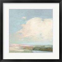 Framed Colorful Horizon II Blue