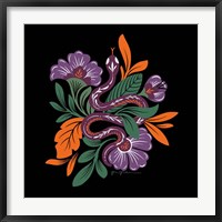 Framed Lush Life III Black and Orange