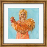 Framed Prize Rooster