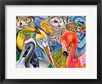 Framed Collage Birds Horizontal