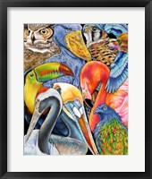 Framed Collage Birds