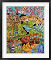 Framed Collage Reptiles Vertical