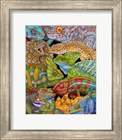 Framed Collage Reptiles Vertical