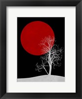 Framed White Night Tree