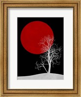 Framed White Night Tree