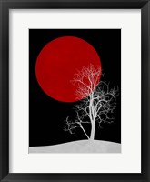 Framed White Night Tree