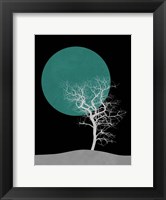 Framed White Tree and Big Moon