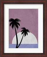 Framed Sunset and Beach Palm Trees