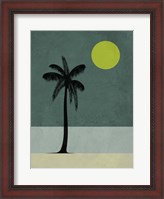 Framed Palm Tree and Yellow Moon