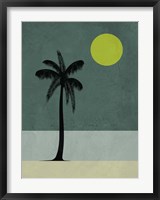 Framed Palm Tree and Yellow Moon