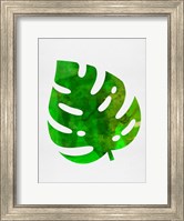 Framed Tropical Monstera Leaf I