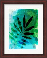 Framed Tropical Leaf Watercolor