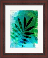 Framed Tropical Leaf Watercolor