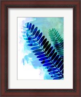Framed Tropical Leaf Watercolor III