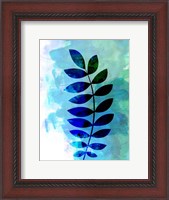 Framed Tropical Zamioculcas Leaf Watercolor