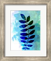 Framed Tropical Zamioculcas Leaf Watercolor