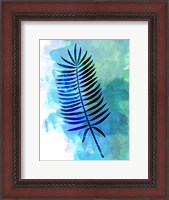 Framed Lonely Leaf Watercolor