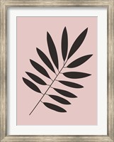 Framed Tropical Blush Pink Leaf I