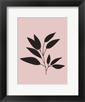Framed Tropical Blush Pink Leaf III
