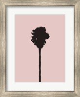 Framed Blush Pink Palm Tree