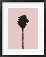 Framed Blush Pink Palm Tree