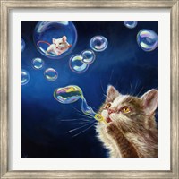 Framed Blowing Bubbles