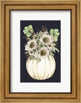 Framed Sunflowers on Navy