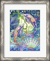 Framed Leaping Dolphins